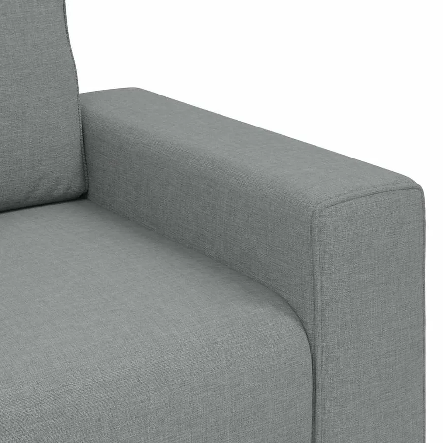 Ensemble de canapé 2 pcs avec coussins en tissu gris clair - 8