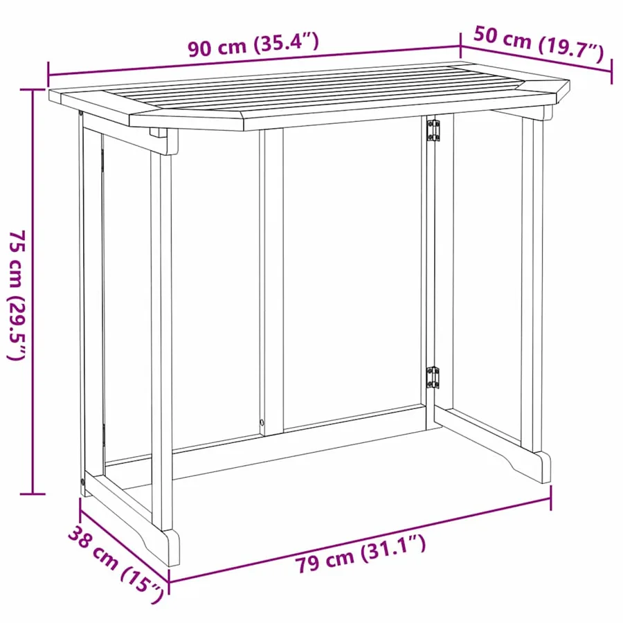 Ensemble de banc de jardin 2 pcs Marron Bois d'Acacia Massif - 12