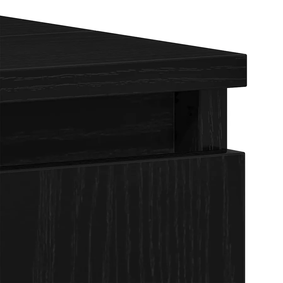 Meuble de Lavabo de Salle de Bain Chêne noir 65 x 33 x 60 cm - 10