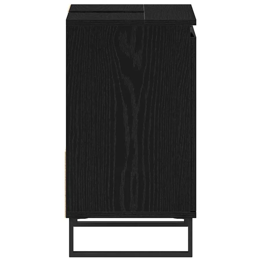 Meuble de Lavabo de Salle de Bain Chêne noir 65 x 33 x 60 cm - 7