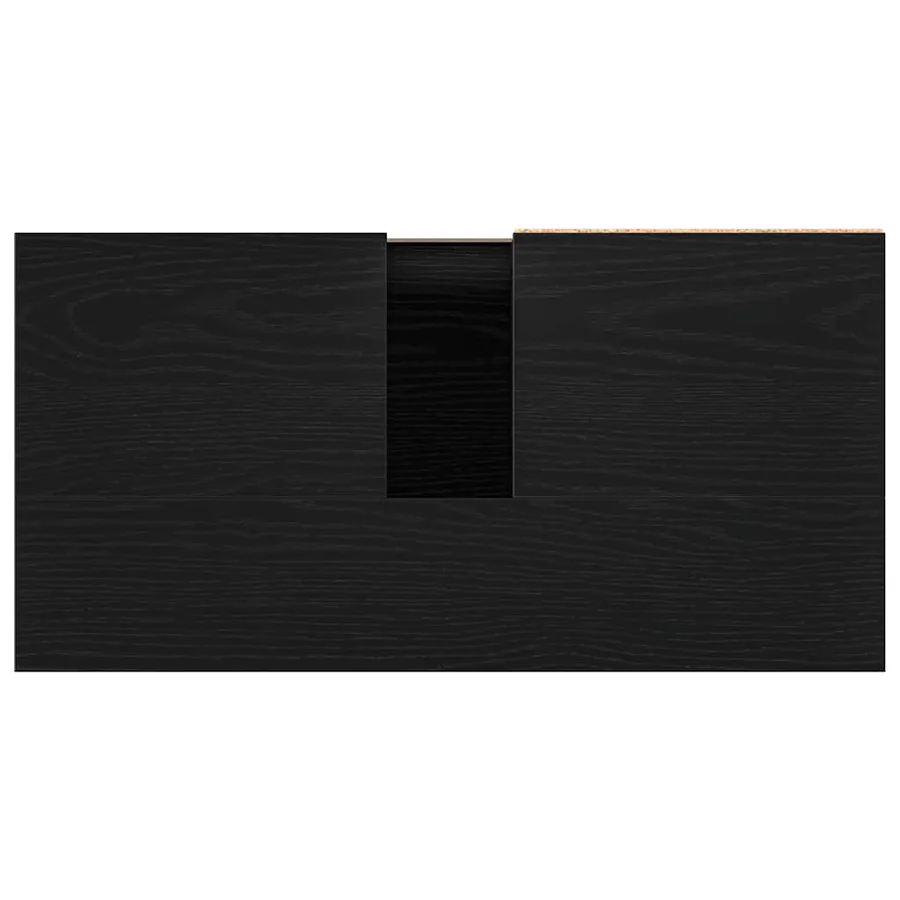 Meuble de Lavabo de Salle de Bain Chêne noir 65 x 33 x 60 cm - 9