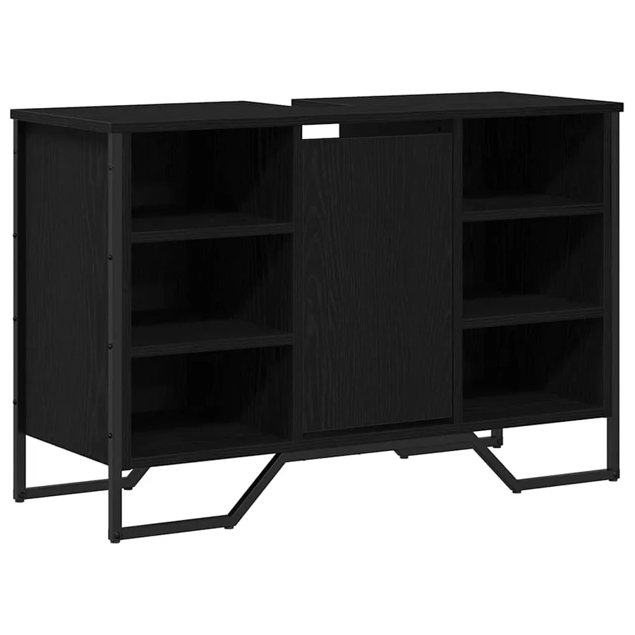 Meuble de Lavabo de Salle de Bain Chêne noir 91 x 35 x 60 cm - 2