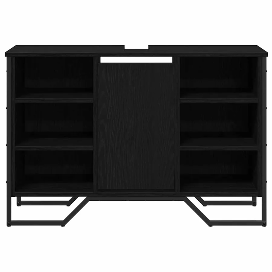 Meuble de Lavabo de Salle de Bain Chêne noir 91 x 35 x 60 cm - 5