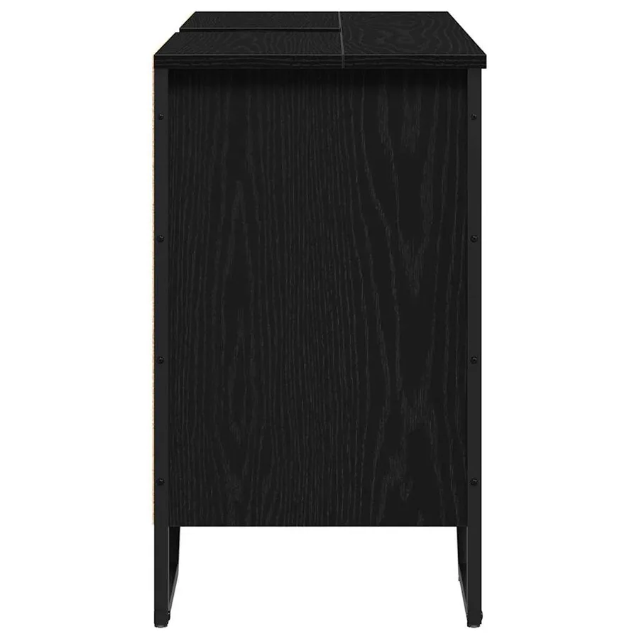 Meuble de Lavabo de Salle de Bain Chêne noir 91 x 35 x 60 cm - 6