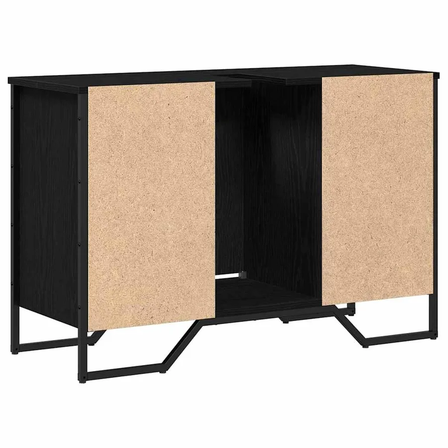 Meuble de Lavabo de Salle de Bain Chêne noir 91 x 35 x 60 cm - 7