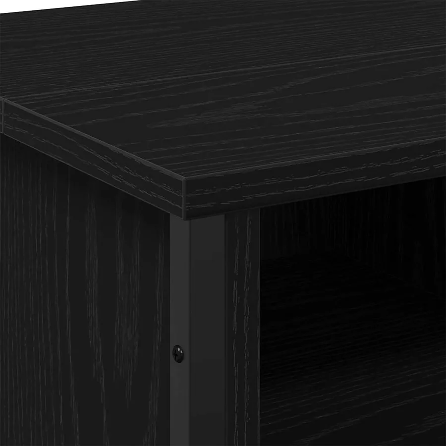 Meuble de Lavabo de Salle de Bain Chêne noir 91 x 35 x 60 cm - 9