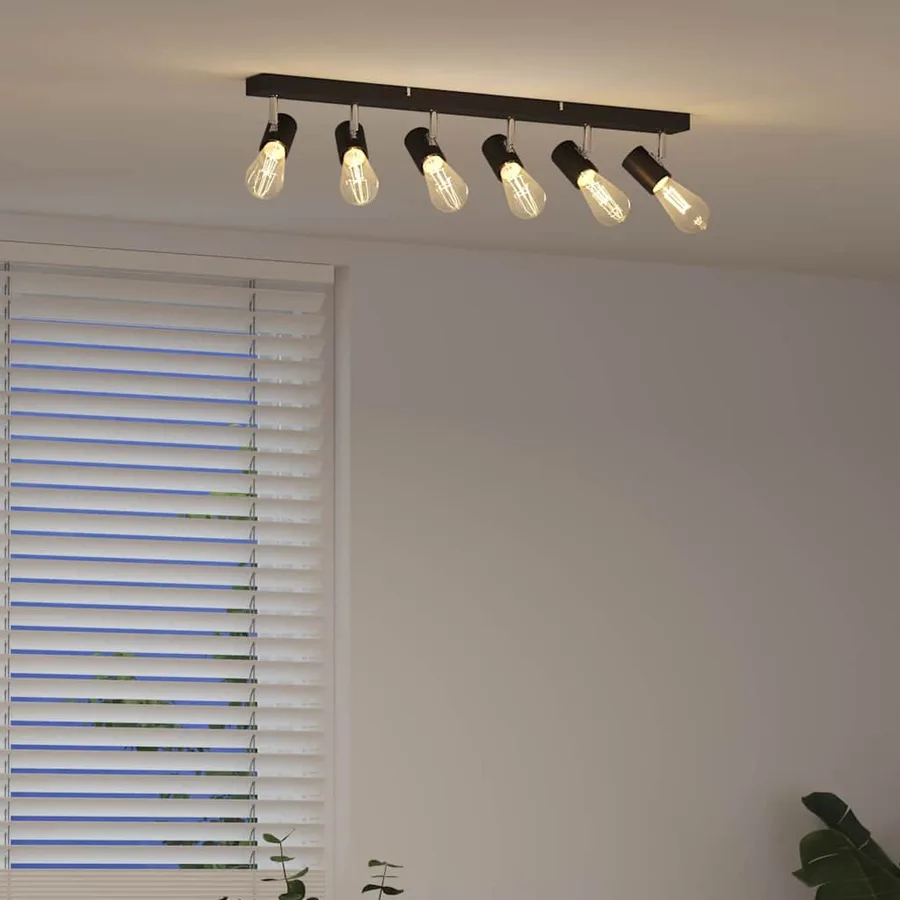 Spot de plafond Noir 73 x 6,5 x 11,5 cm Métal - 4