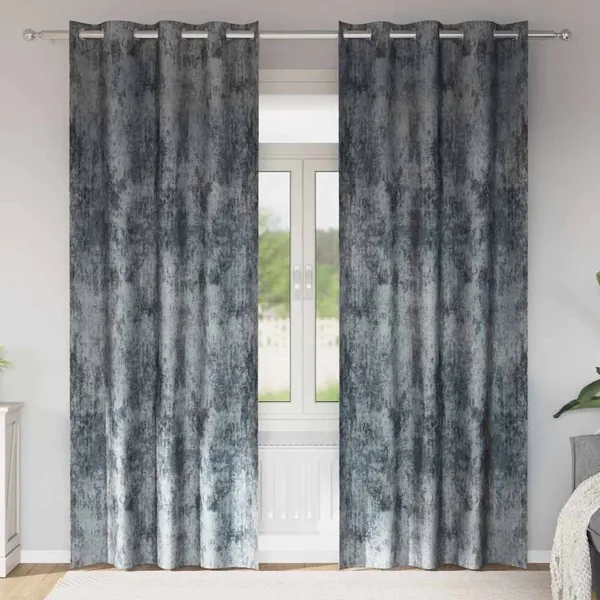 Rideaux en velours 2 pcs Gris Argenté 225 x 140 cm Velours
