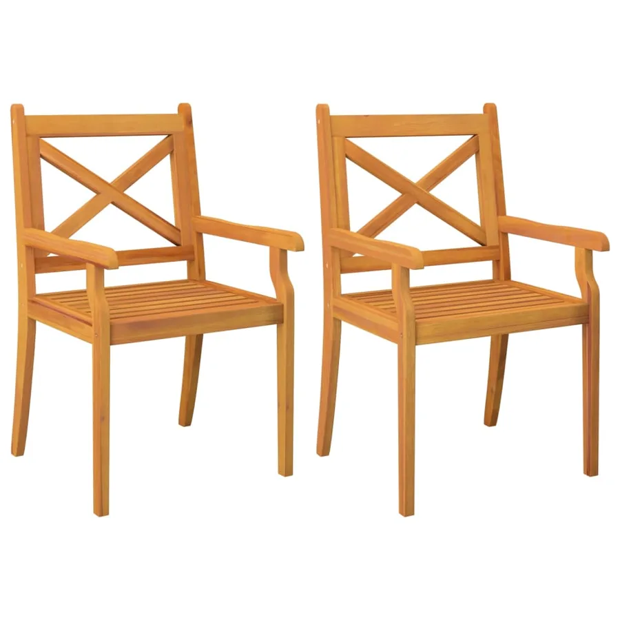 Ensemble à manger de jardin 3 pcs Bois d'acacia solide - 7