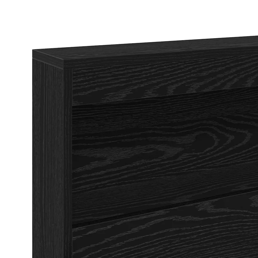 Tête de lit de rangement Chêne noir 207,5 x 137,5 x 76,5 cm - 9