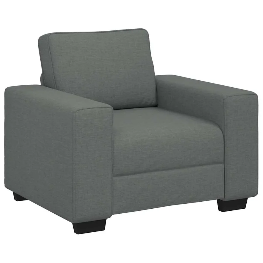 Fauteuil gris foncé 100x77x82 cm tissu - 2