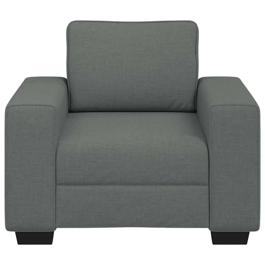 Fauteuil gris foncé 100x77x82 cm tissu - 4