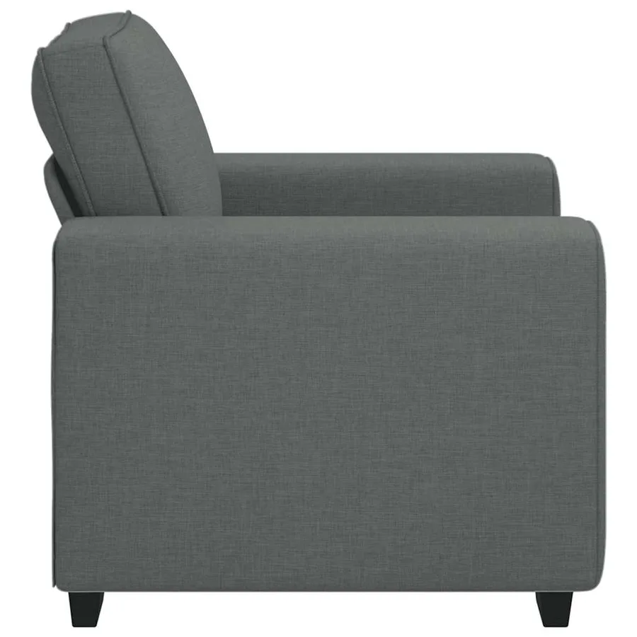 Fauteuil gris foncé 100x77x82 cm tissu - 5