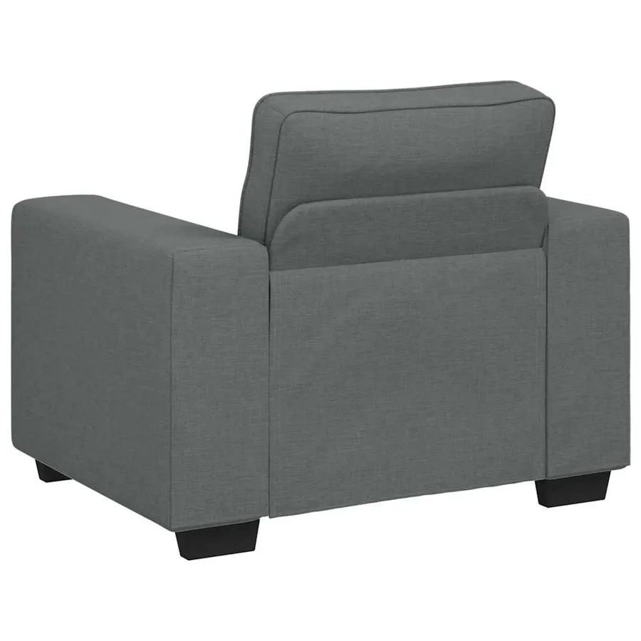 Fauteuil gris foncé 100x77x82 cm tissu - 6