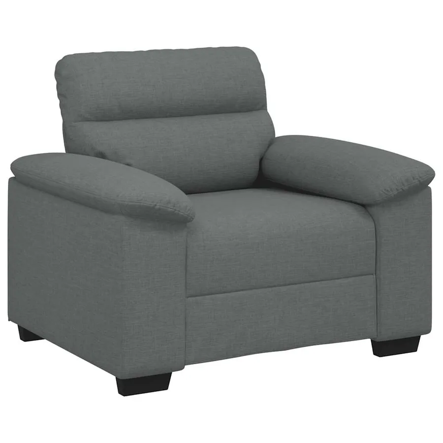 Fauteuil gris foncé 100x81x84 cm tissu - 2