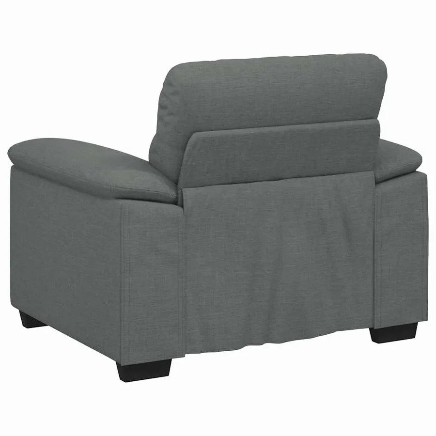 Fauteuil gris foncé 100x81x84 cm tissu - 6