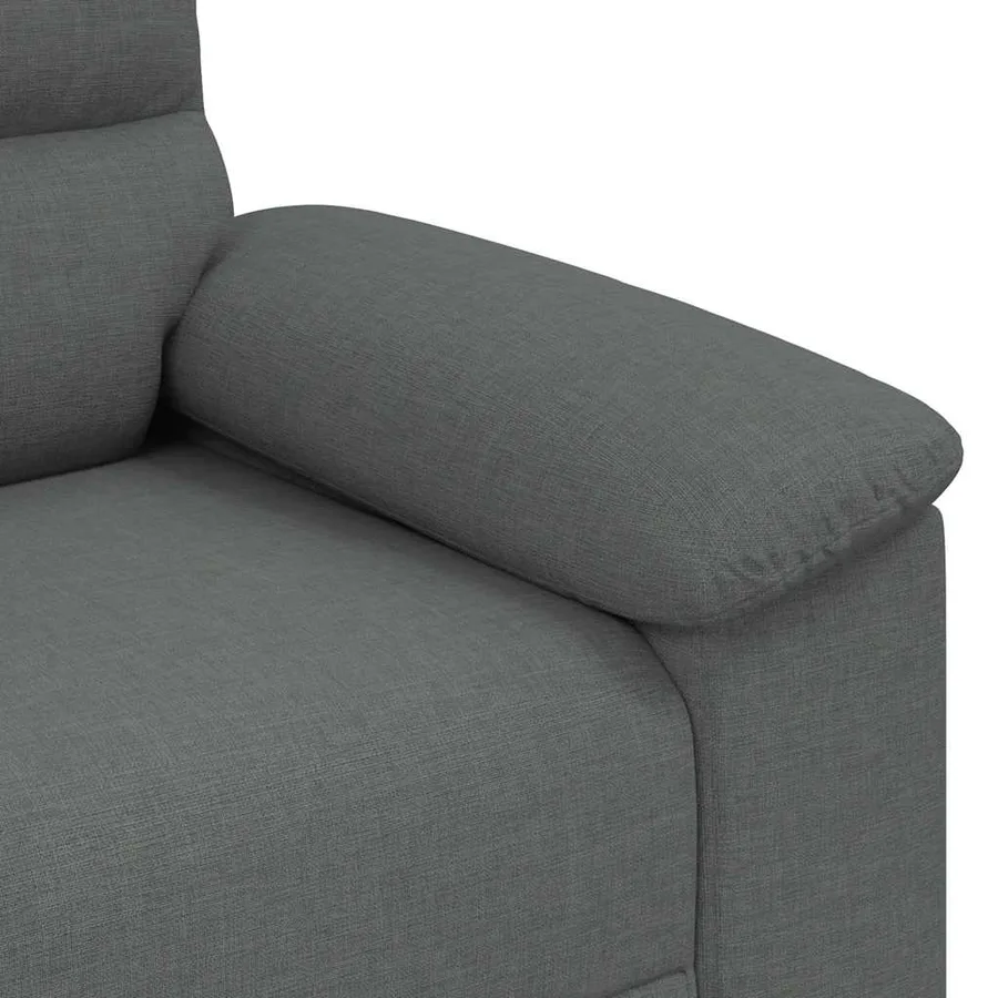 Fauteuil gris foncé 100x81x84 cm tissu - 7