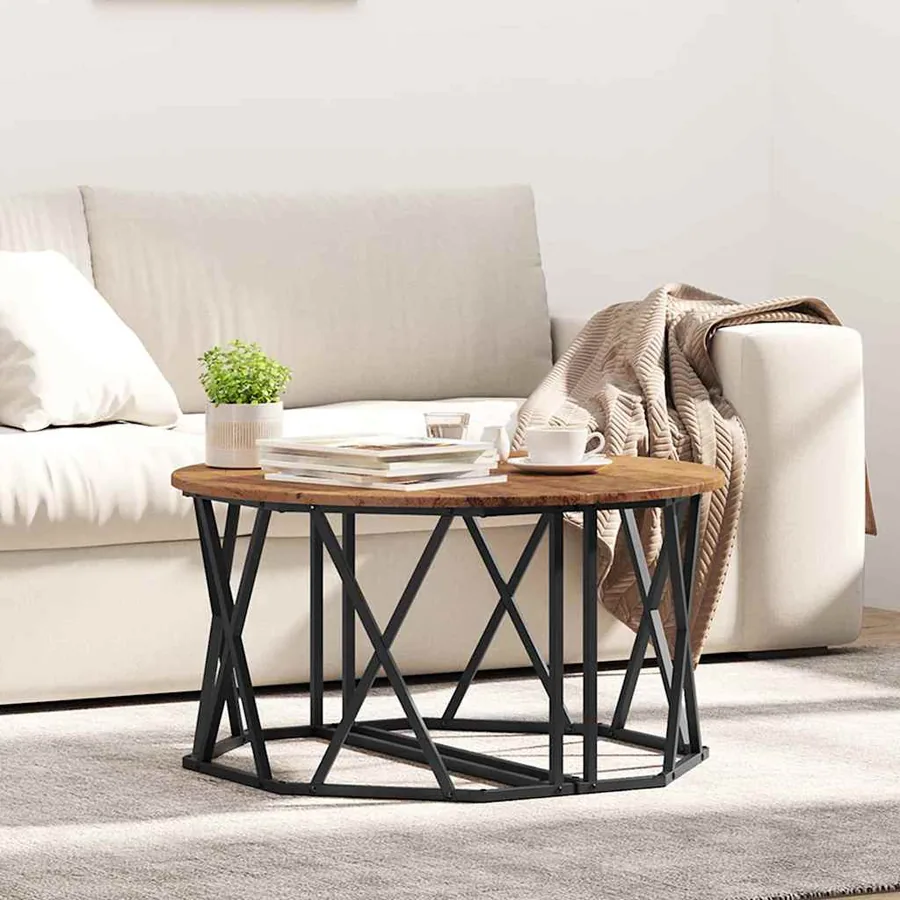 Table basse Bois Ancien 80 x 80 x 42 cm