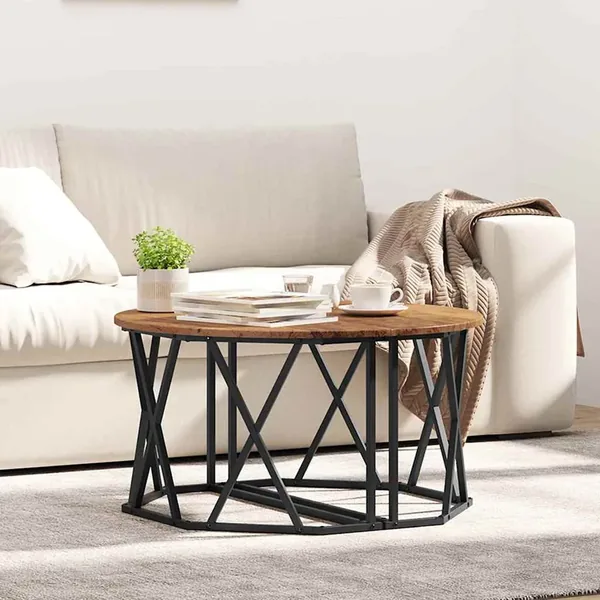 Table basse Bois Ancien 80 x 80 x 42 cm