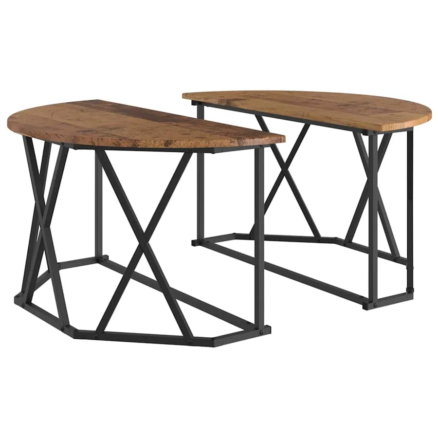 Table basse Bois Ancien 80 x 80 x 42 cm - 2