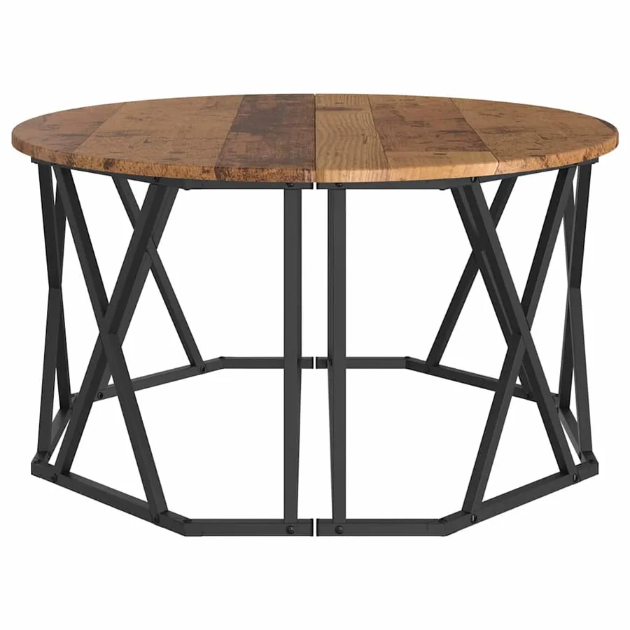 Table basse Bois Ancien 80 x 80 x 42 cm - 6