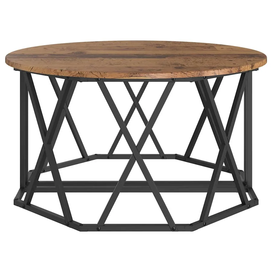 Table basse Bois Ancien 80 x 80 x 42 cm - 7