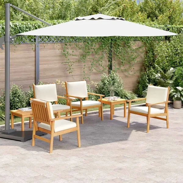 Ensemble de canapé de jardin 6 pcs Marron Bois d'Acacia Massif