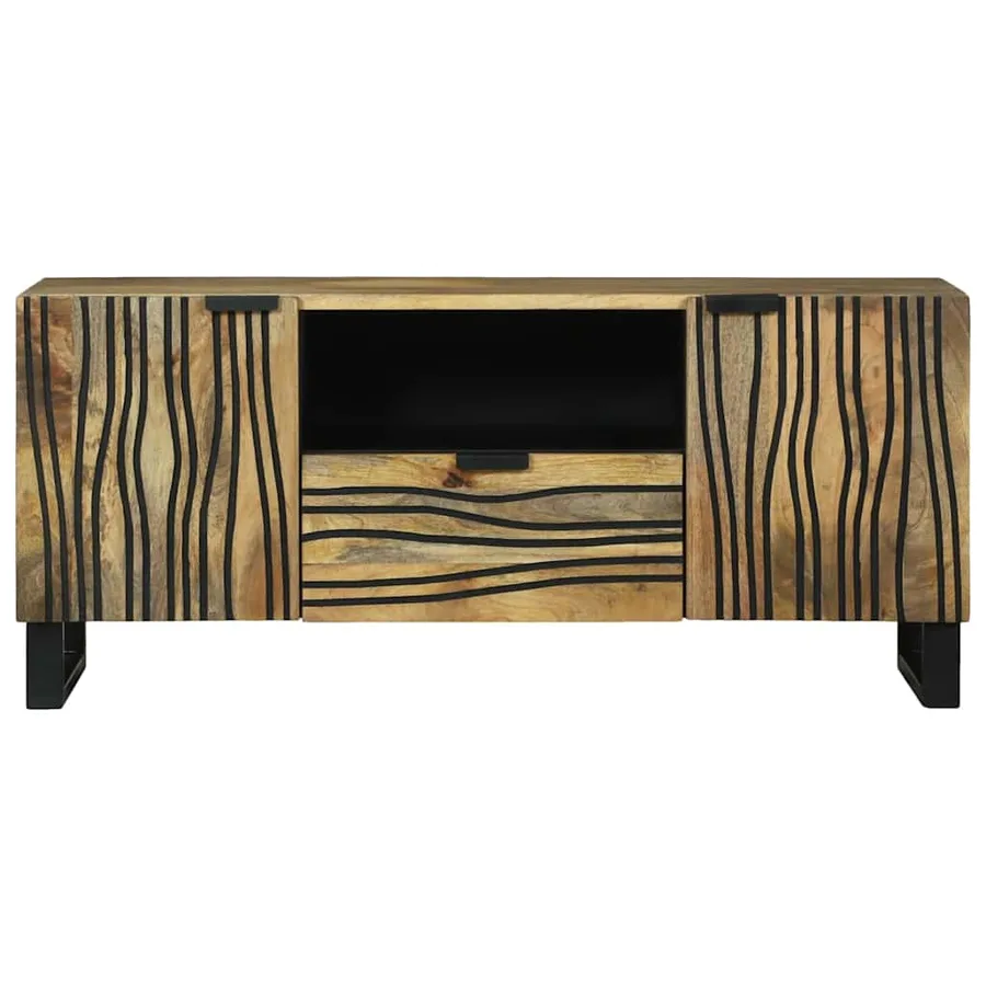 Unites TV avec tiroir Marron 105 x 33 x 46 cm Bois d'ingénierie - 3