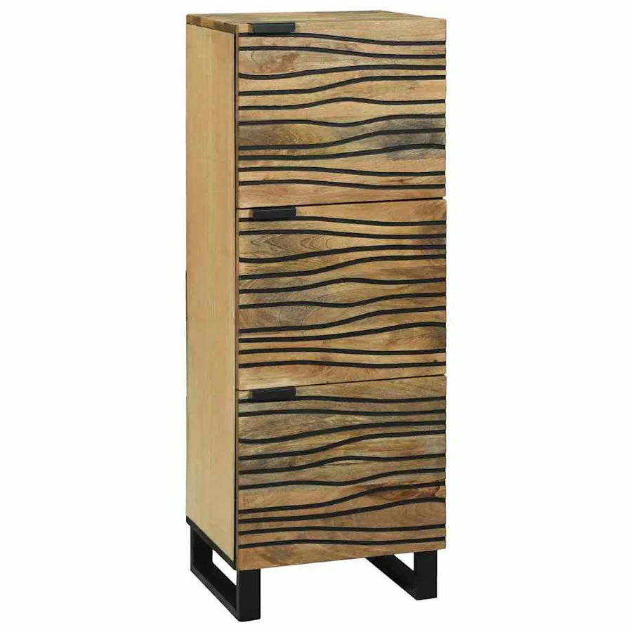 Highboard Marron 40 x 33 x 110 cm bois de manguier massif