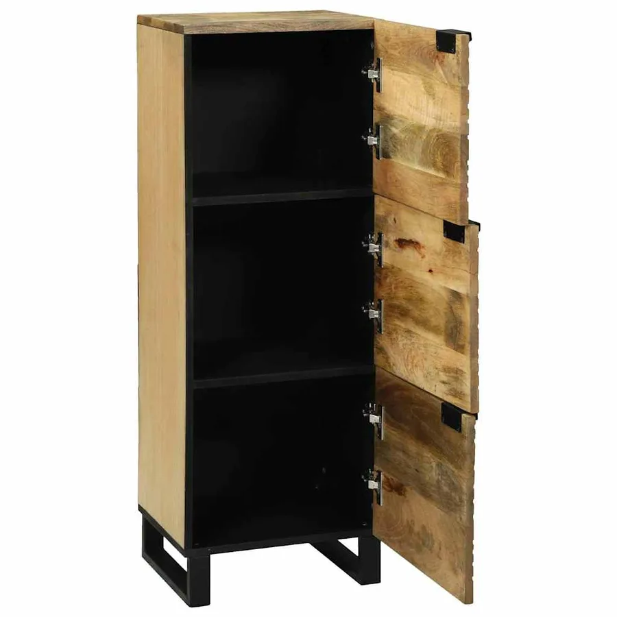 Highboard Marron 40 x 33 x 110 cm bois de manguier massif - 2