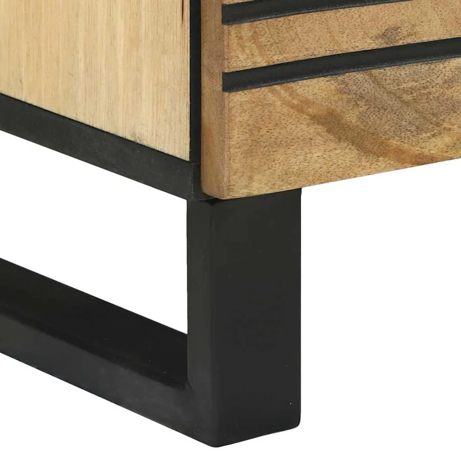 Highboard Marron 40 x 33 x 110 cm bois de manguier massif - 7