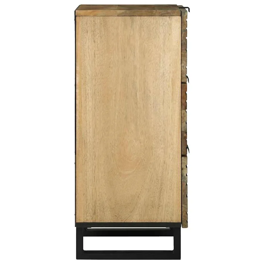 Buffet Marron 40 x 33 x 75 cm bois de manguier massif - 4