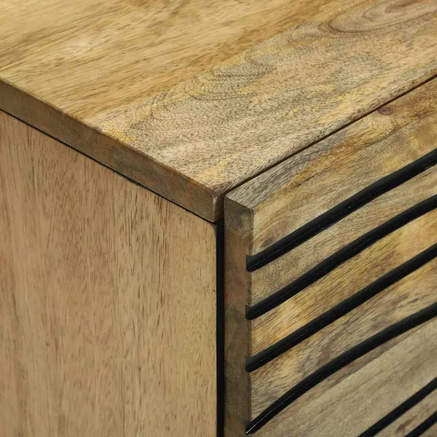 Buffet Marron 40 x 33 x 75 cm bois de manguier massif - 6