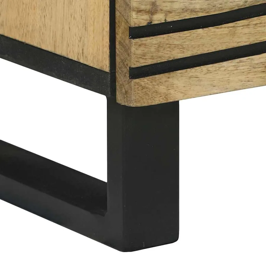 Buffet Marron 40 x 33 x 75 cm bois de manguier massif - 8