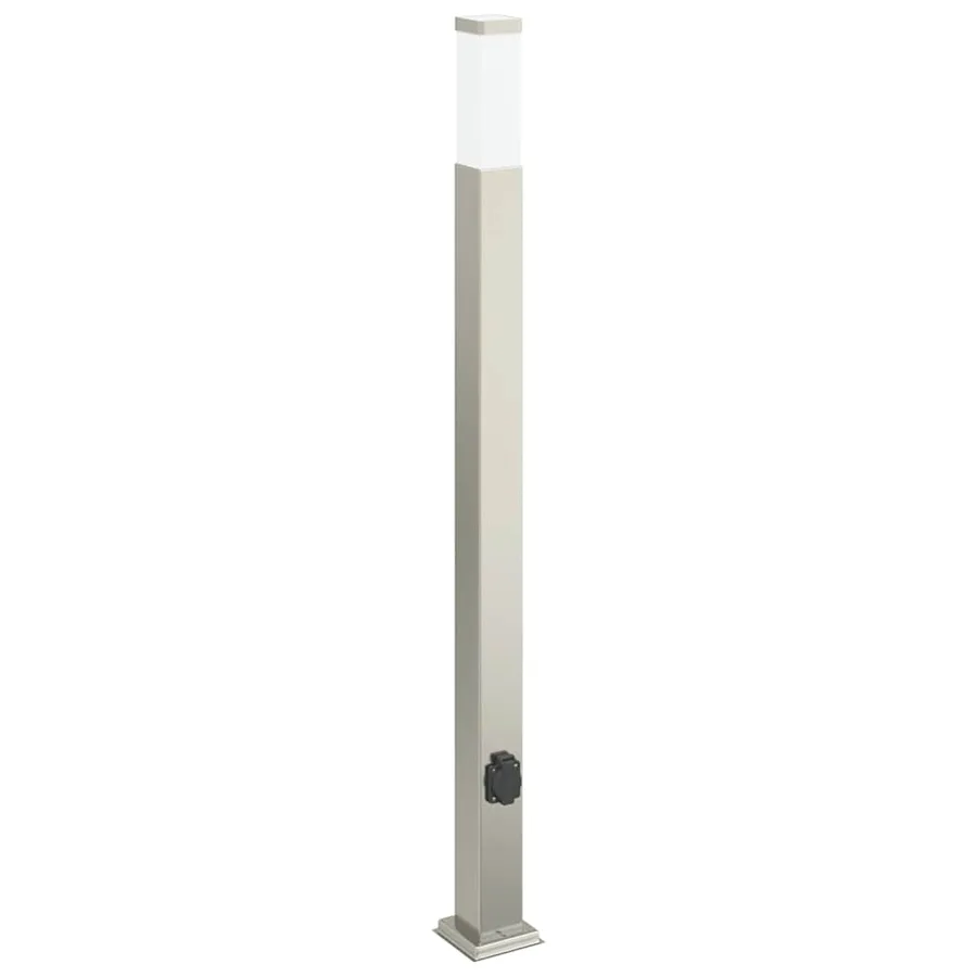 Bornes lumineuses avec sortie lot de 3 110 cm acier inoxydable IP44 - 4
