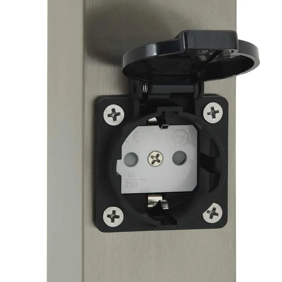 Bornes lumineuses avec sortie lot de 3 110 cm acier inoxydable IP44 - 8