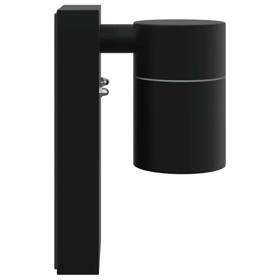 Applique Murale Extérieure 2 pcs Noir 6,5 x 10,5 x 16 cm - 6