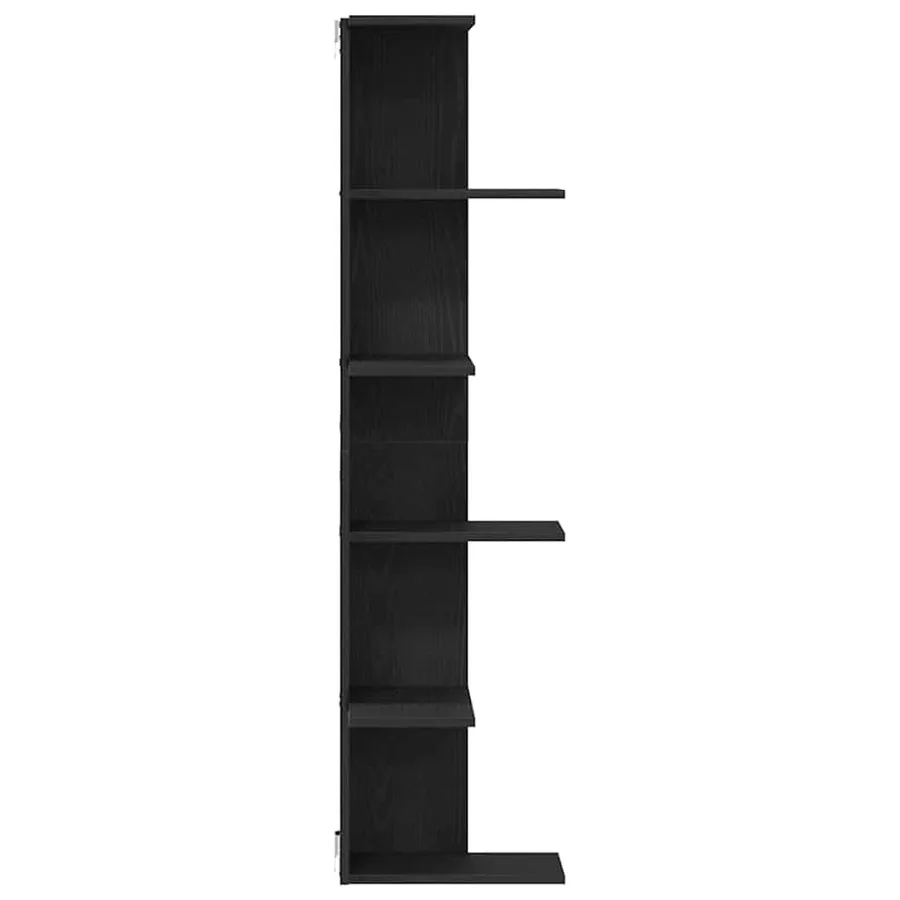 Étagère d'angle murale Chêne noir 36.5 x 36.5 x 140 cm - 6