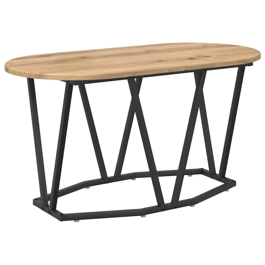 Table basse Chêne artisanal 80 x 40 x 40.5 cm - 2