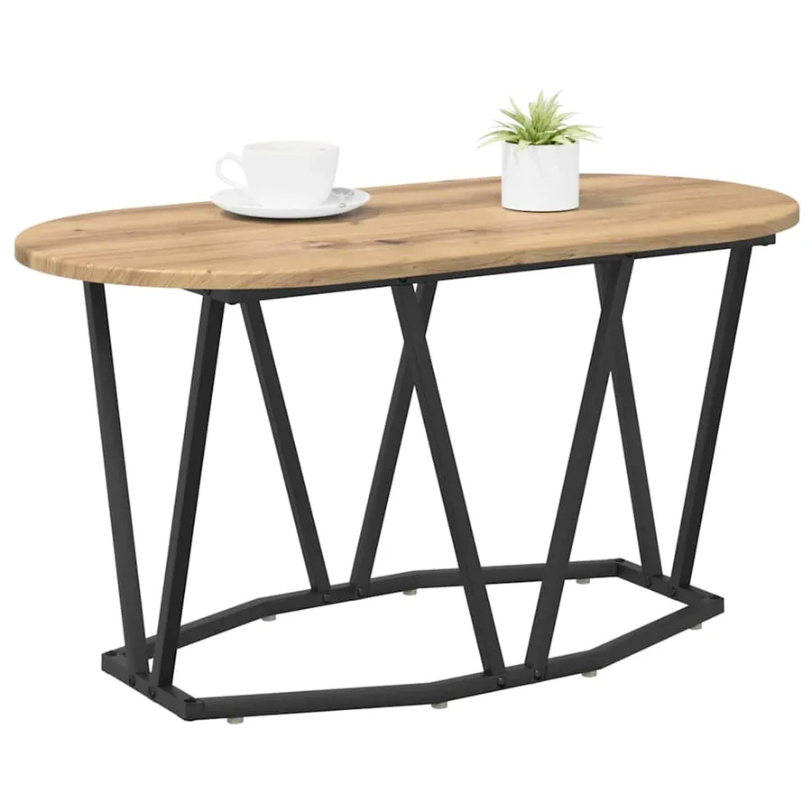 Table basse Chêne artisanal 80 x 40 x 40.5 cm - 3