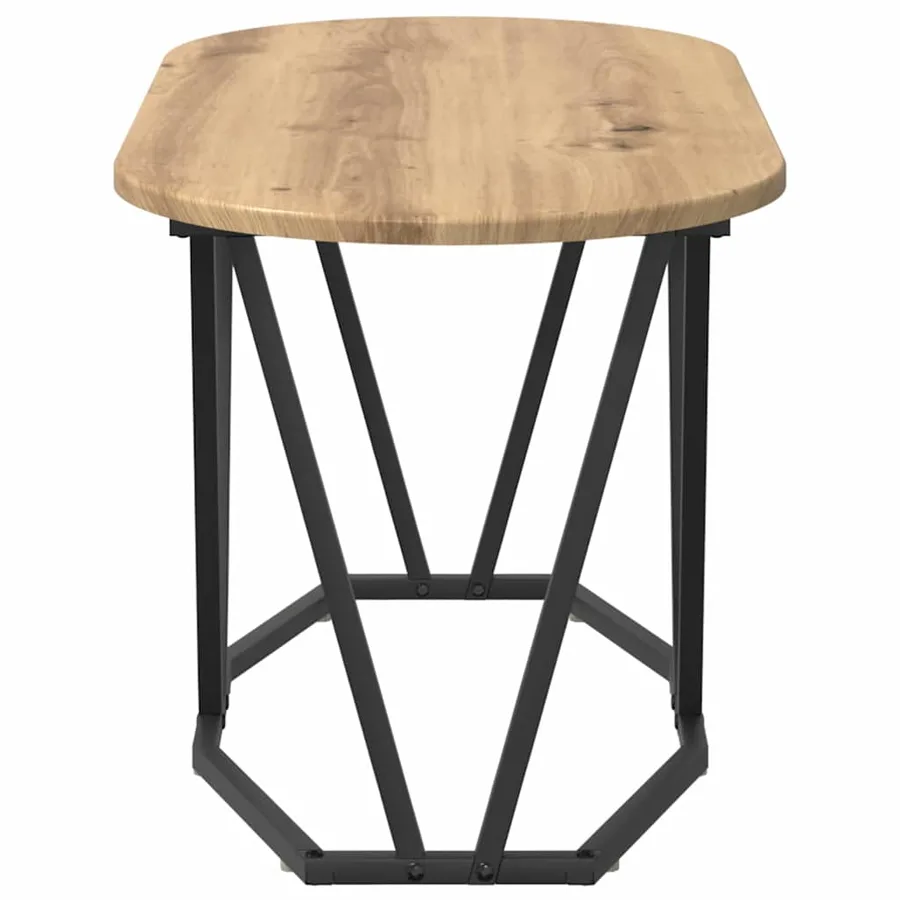 Table basse Chêne artisanal 80 x 40 x 40.5 cm - 6