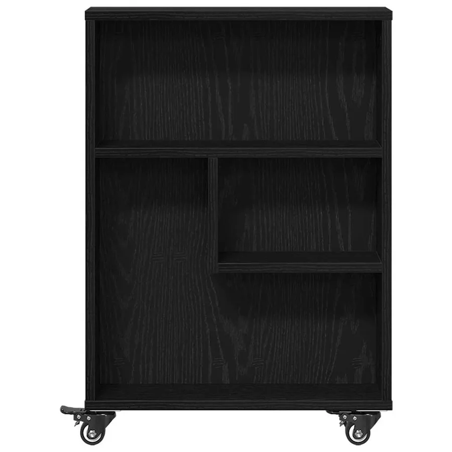 Chariot de Rangement Étroit Chêne noir 48 x 13 x 68 cm - 4