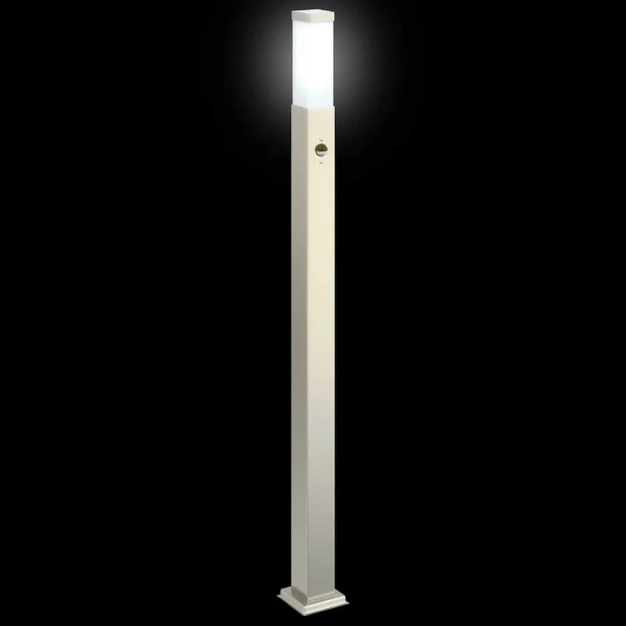 Bornes lumineuses avec détecteur lot de 3 110 cm acier inoxydable IP44 - 5