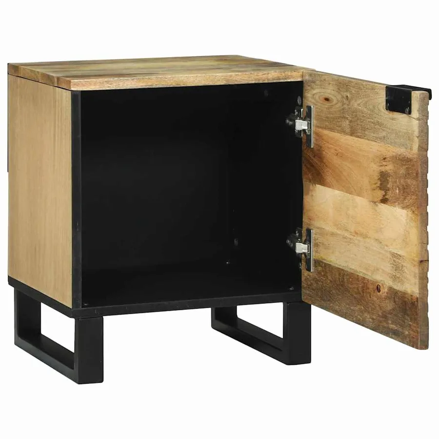 Table de chevet 2 pcs Naturel 40 x 33 x 46 cm Bois d'ingénierie - 3