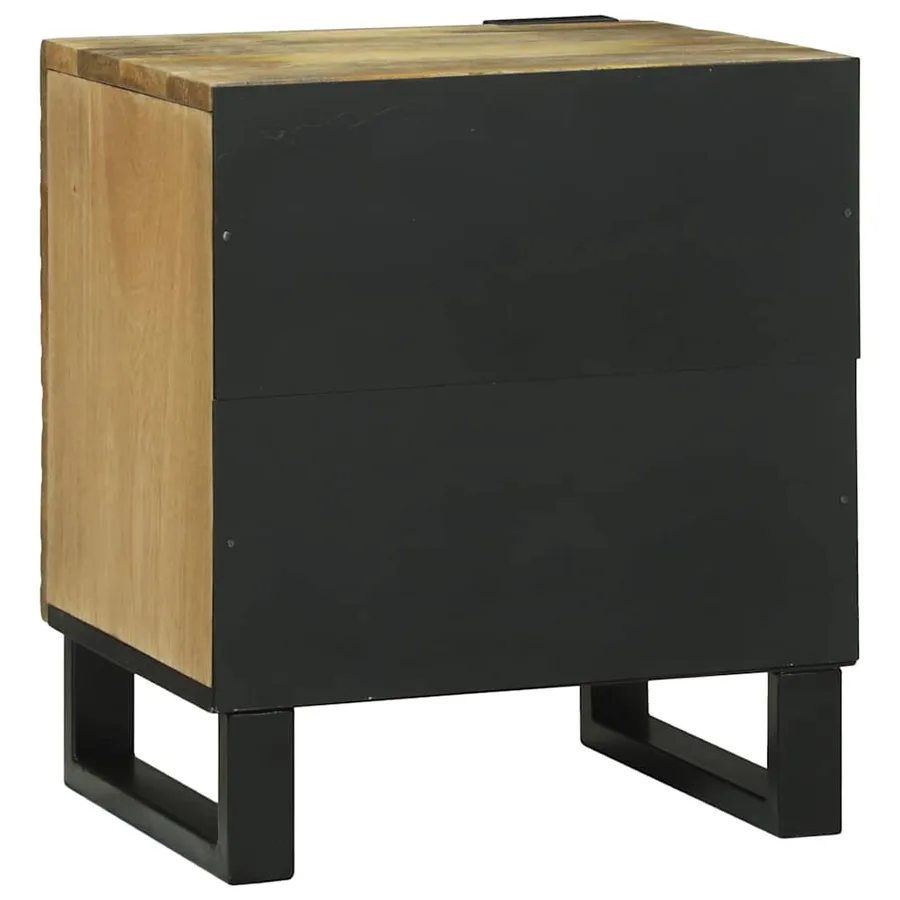Table de chevet 2 pcs Naturel 40 x 33 x 46 cm Bois d'ingénierie - 6