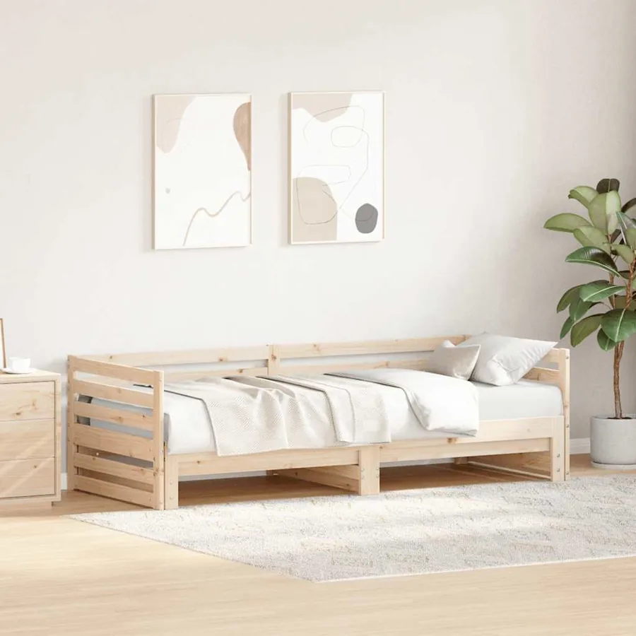 Lit de jour avec lit gigogne sans matelas 80x200 cm