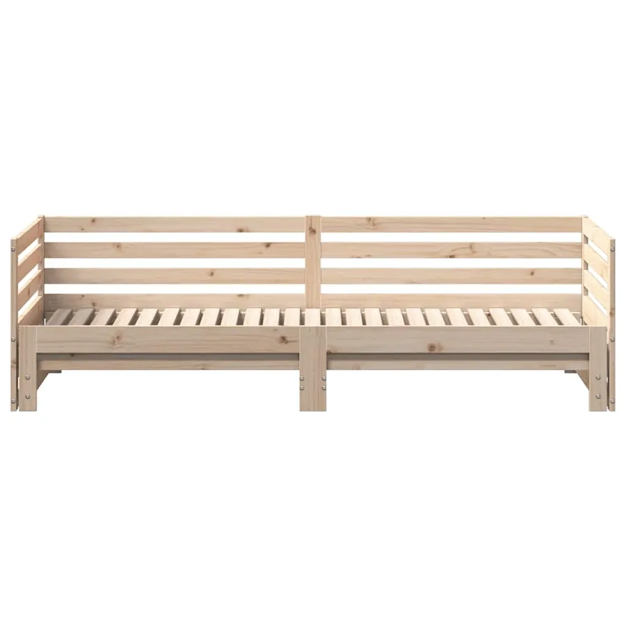 Lit de jour avec lit gigogne sans matelas 80x200 cm - 5