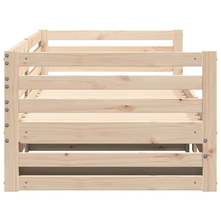 Lit de jour avec lit gigogne sans matelas 80x200 cm - 6