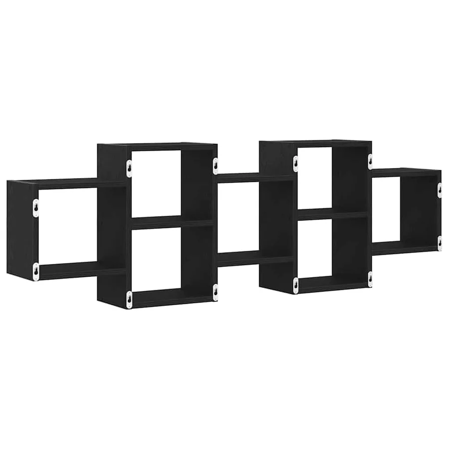 Étagère murale en chêne noir 129 x 18 x 42 cm bois d'ingénierie - 7