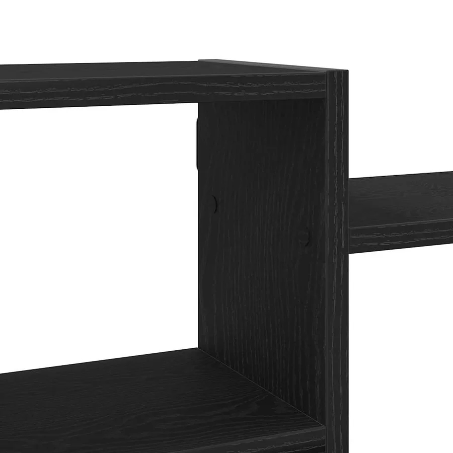 Étagère murale en chêne noir 129 x 18 x 42 cm bois d'ingénierie - 8